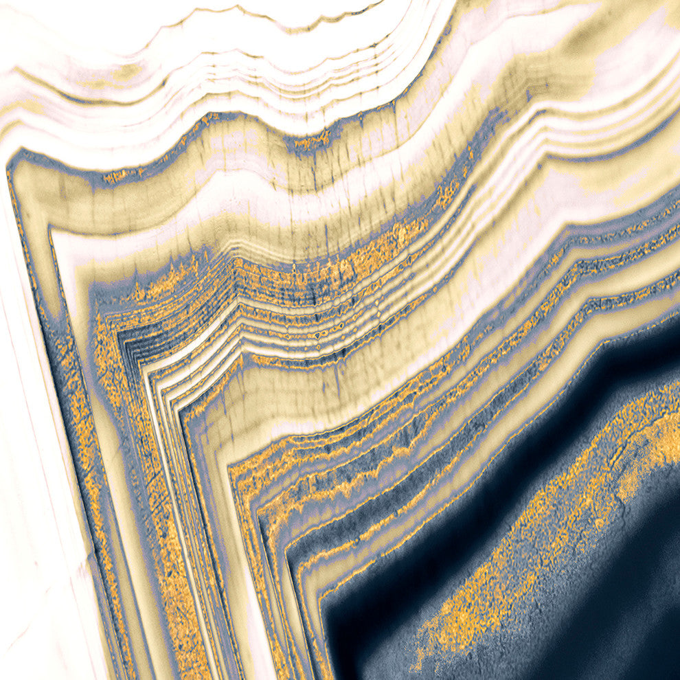 "Golden Geode" Canvas, 45"x45"