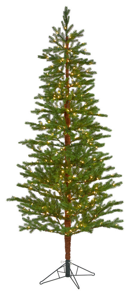 7.5' Fairbanks Fir Faux Xmas Tree W/ Multifunction Lights & Bendable Branches