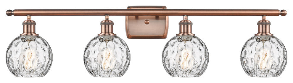 Innovations 516-4W-AC-G1215-6-LED 4 Light Bath Vanity Light, Antique Copper