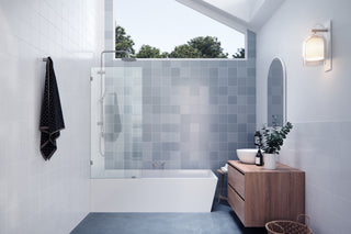 58.25"x28" Frameless Shower Bath Fixed Panel, Brushed Nickel