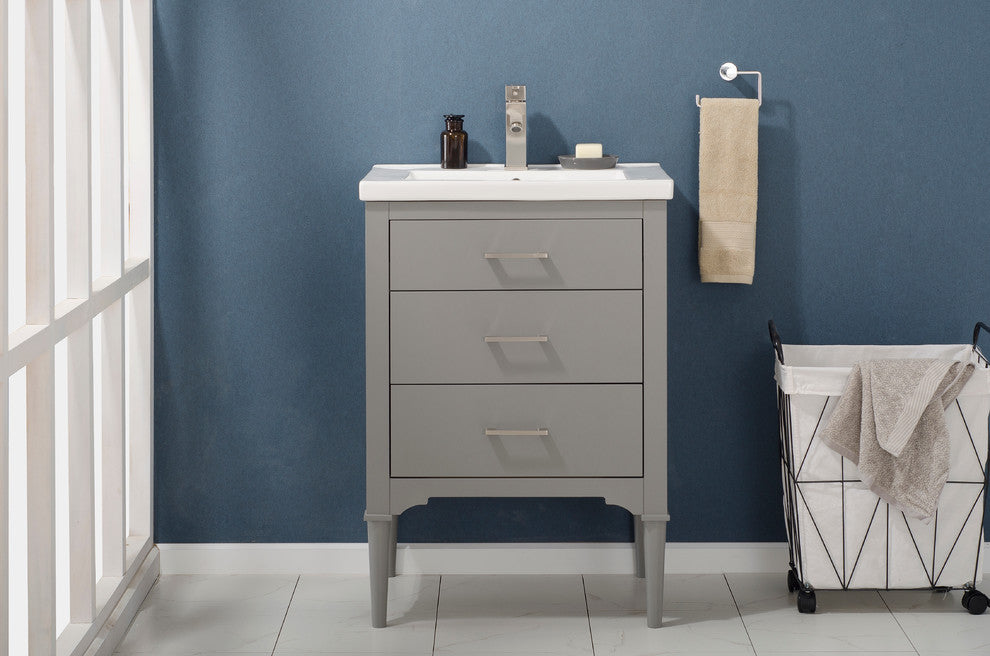 Mason 24" Single Sink Vanity, Gray