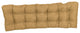 60"X19" Tufted Solid Outdoor Spun Polyester Loveseat Cushion, Wheat