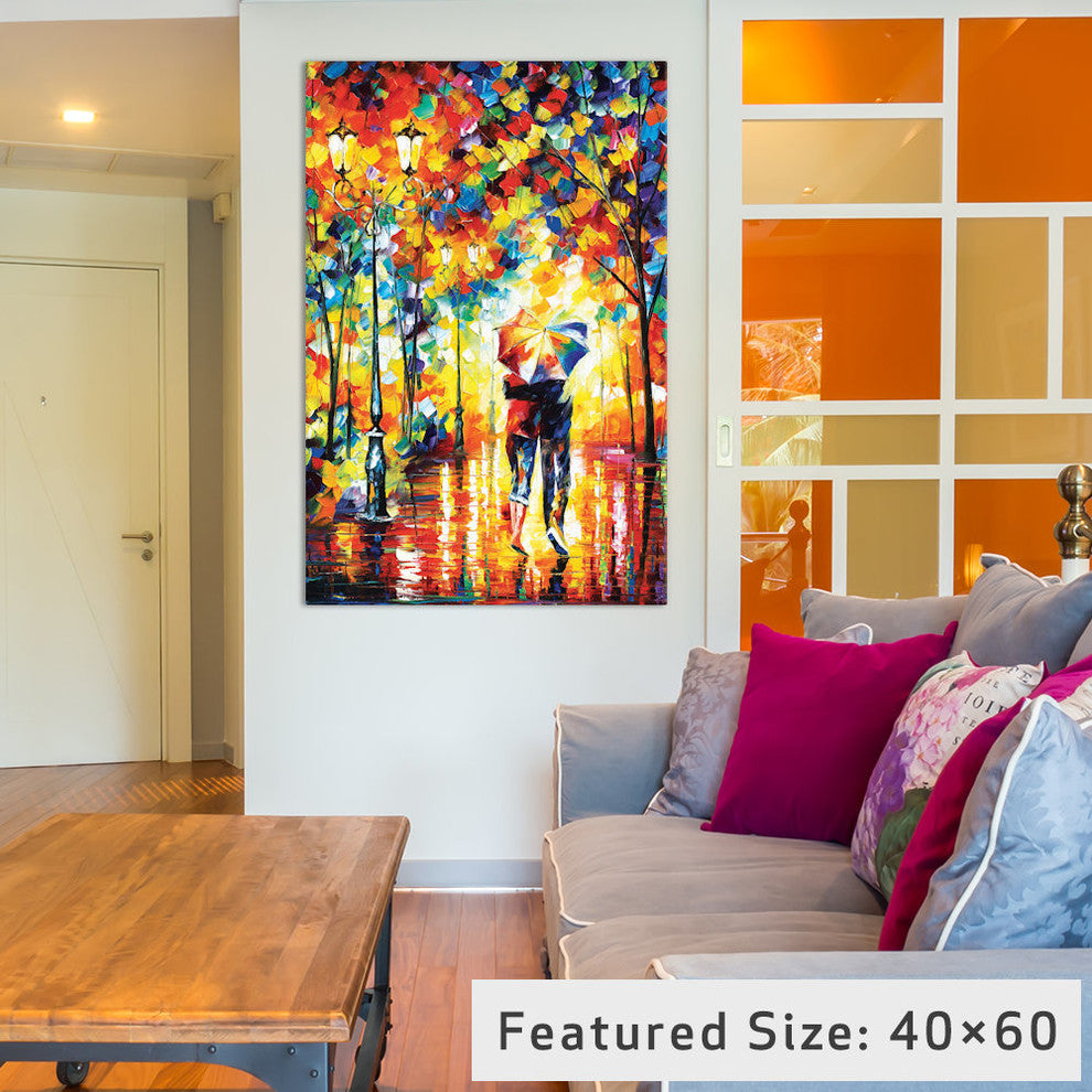 "Under One Umbrella Gallery" by Leonid Afremov, 26x18x1.5"