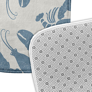 34" x 21" Lobster Fest Bathmat, Dusty Smoke