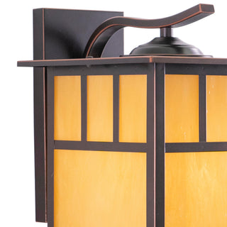 Mission 9" Outdoor Wall Light, Burnished Bronze