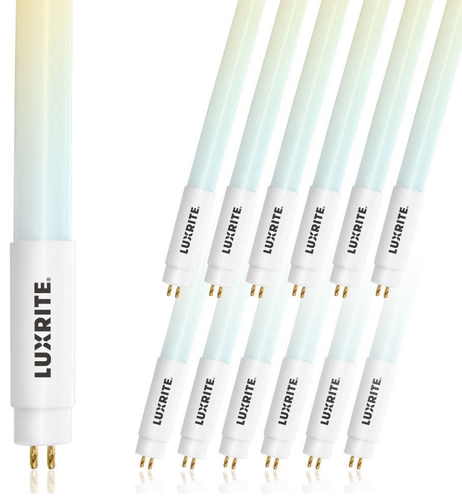 Luxrite 12-Pack 4FT T5 LED Tube Light 24W 4CCT Ballast Bypass 3200LM