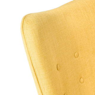 GDF Studio Acantha Mid Century Modern Retro Contour Chair, Muted Yellow