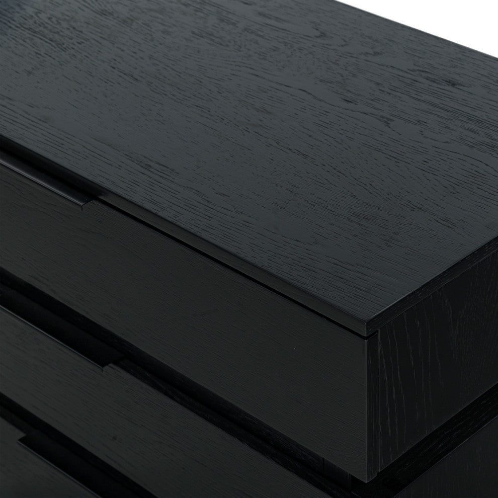 Safavieh Couture Titus 3 Drawer Stacked Chest, Black