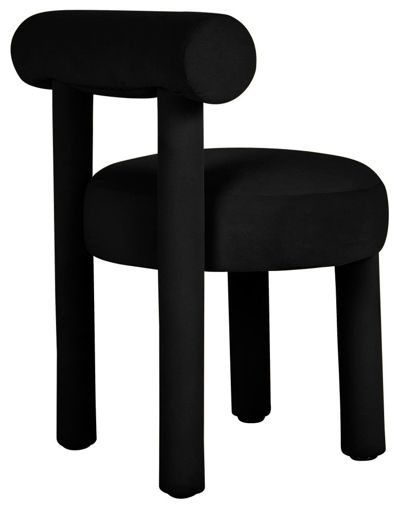 Carmel Dining Chair, Black Velvet