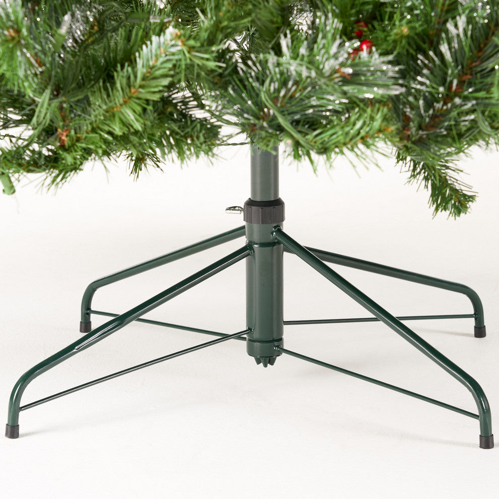 9-foot Mixed Spruce Pre-Lit Clear LED Hinged Artificial Christmas Tree, Clear Le