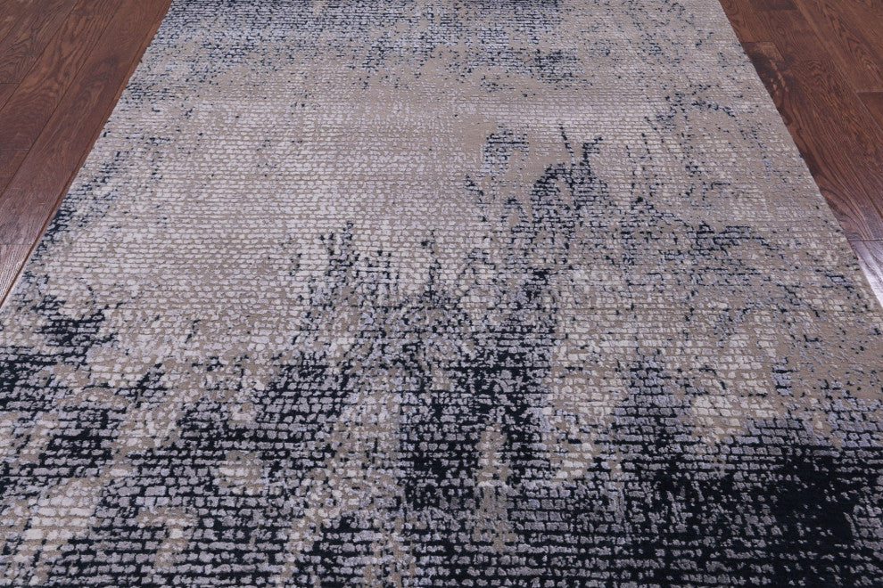 Wool and Silk Modern Handmade Rug 5' 6" X 8' 1" Q7139