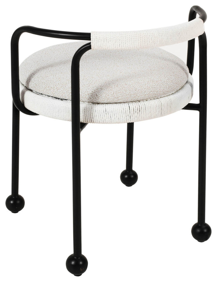 Pansy Cream Outdoor Dining Chair