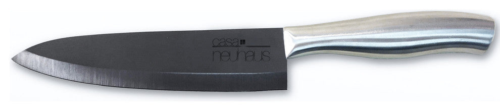 Casa Neuhaus Knives Set - 5 Inch Utility & 7 Inch Chef's Black Ceramic Blade