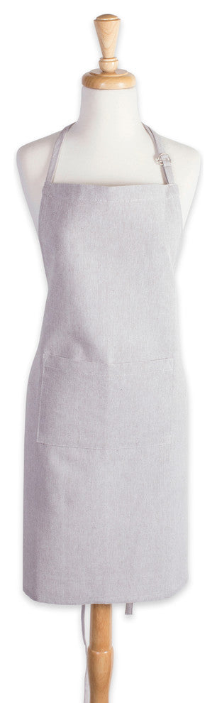 DII Stone Brown Solid Chambray Chef Apron