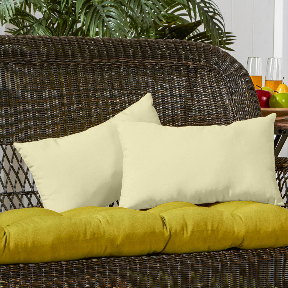 Rectangle Outdoor Accent Pillows, Set of 2, Tan