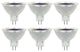 6 Pack Sunlite 20 Watt, 38 Flood, Mr16 Mini Reflector, Gu5.3 Bi Pin Base