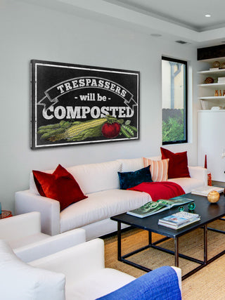 "Veggies Chalk" Painting Print on Canvas