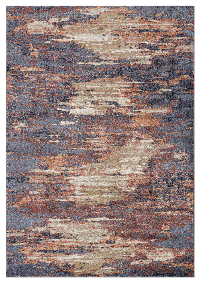 Jordan Delia Area Rug, Red, 9'2" x 12'2", Abstract