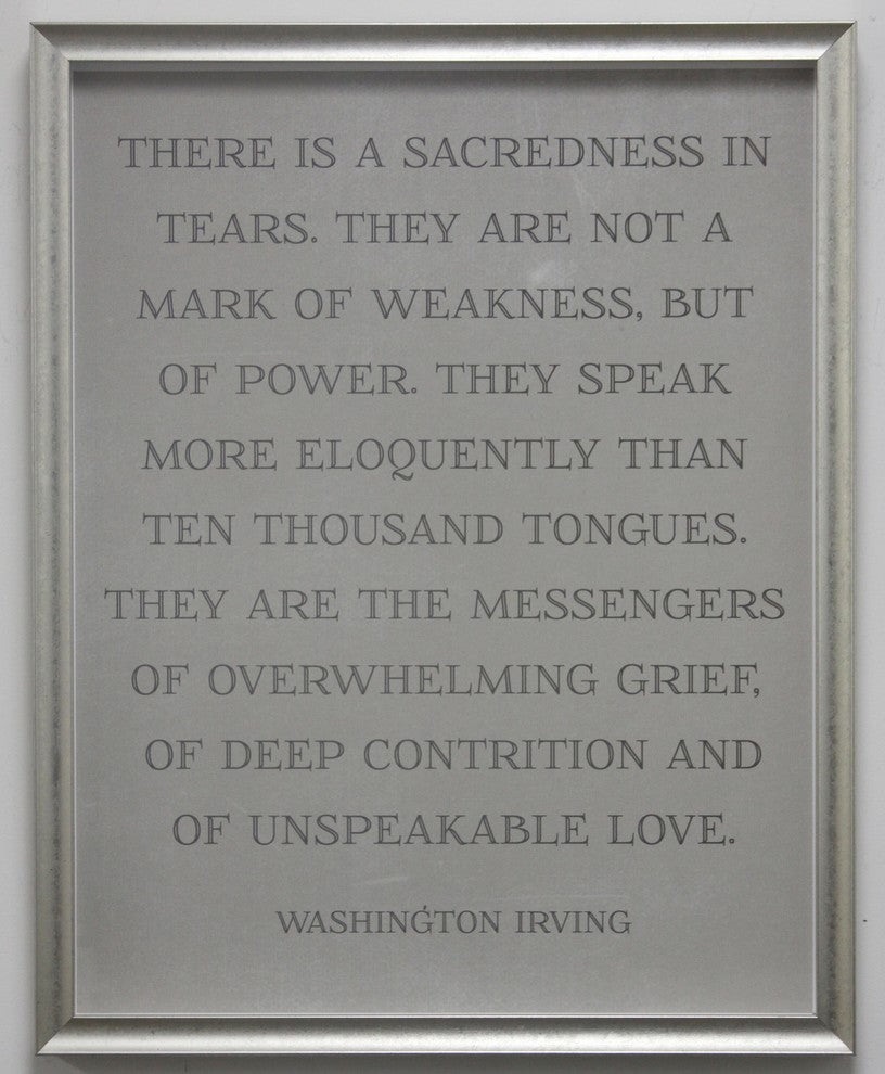 Irving Quote, Foglihten On Gray Background