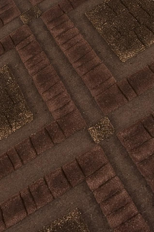 Hand Knotted Chocolate New Zealand Wool Area Rug, 8'3"x11'6"