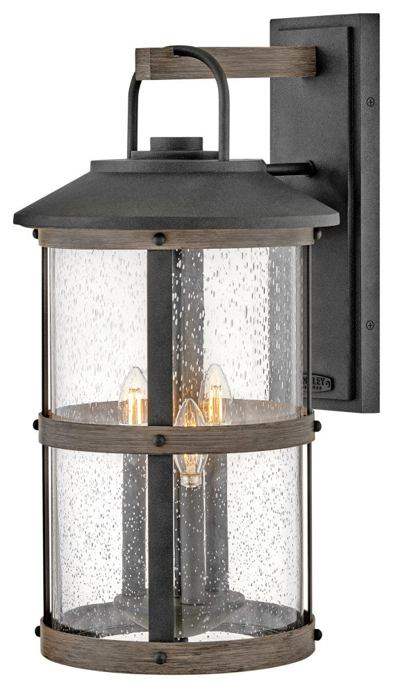 Hinkley Lighting 2688 Lakehouse 3 Light 24" Tall Open Air Outdoor - Aged Zinc