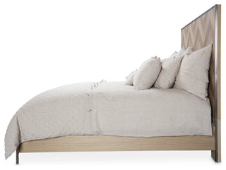 Silverlake Village Eastern King Panel Bed, Washed Oak