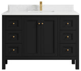 Nashville 48" Single Sink Bath Vanity, Black 1.5" Empira Quartz