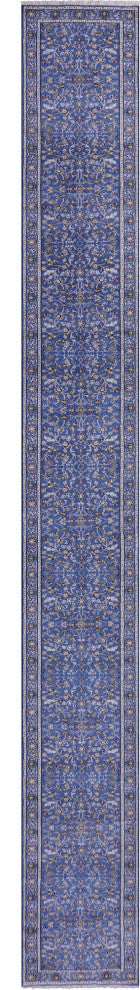 Runner Persian Nain Hand Knotted Wool & Silk Rug 2' 9" X 27' 3" - Q13116