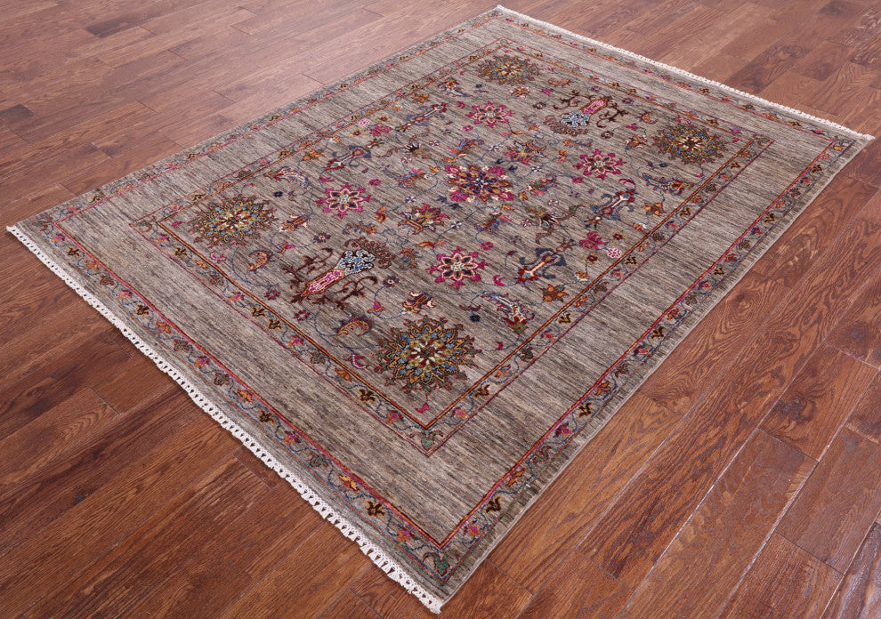 Persian Tabriz Handmade Rug 5' 0" X 6' 7" - Q12184