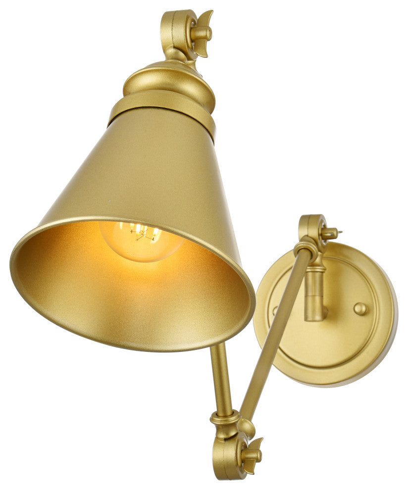 1 Light Brass Swing Arm Wall Sconce