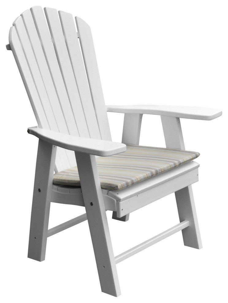 Poly Upright Adirondack Chair, White