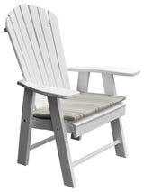 Poly Upright Adirondack Chair, White