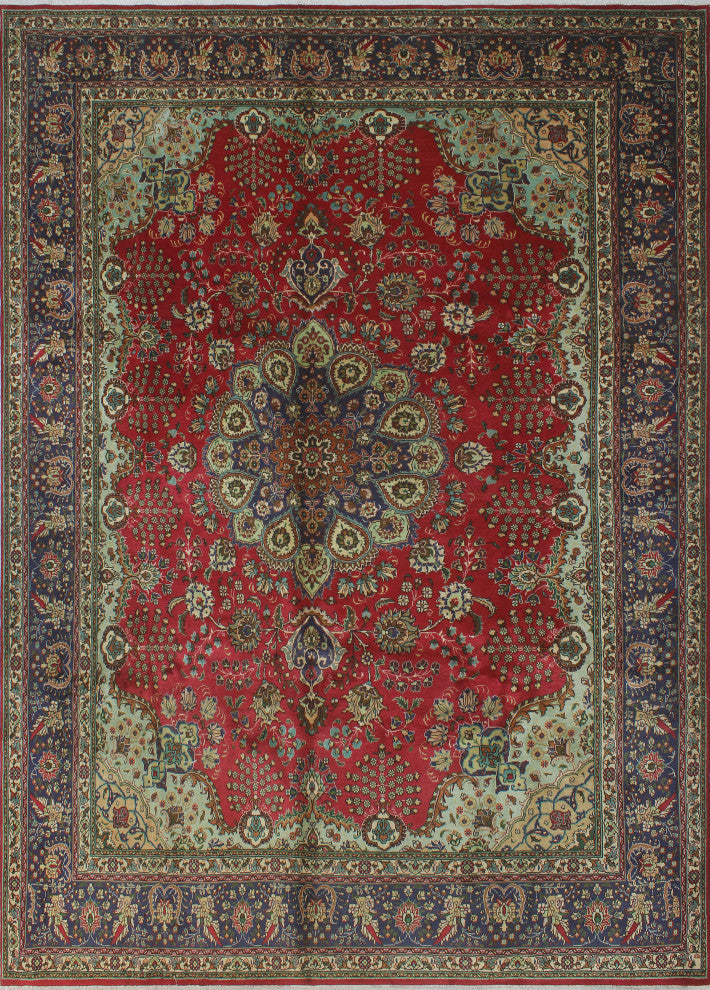 Fine Vintage Distressed Aegelwea Red Rug