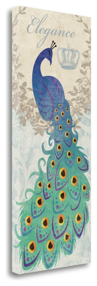 "Elegant Peacock" By Piper Ballantyne, Giclee Print on Gallery Wrap Canvas