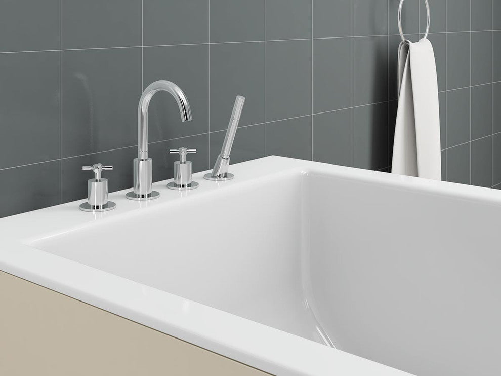 Prima 4 Widespread Bathtub Faucet Set, Chrome