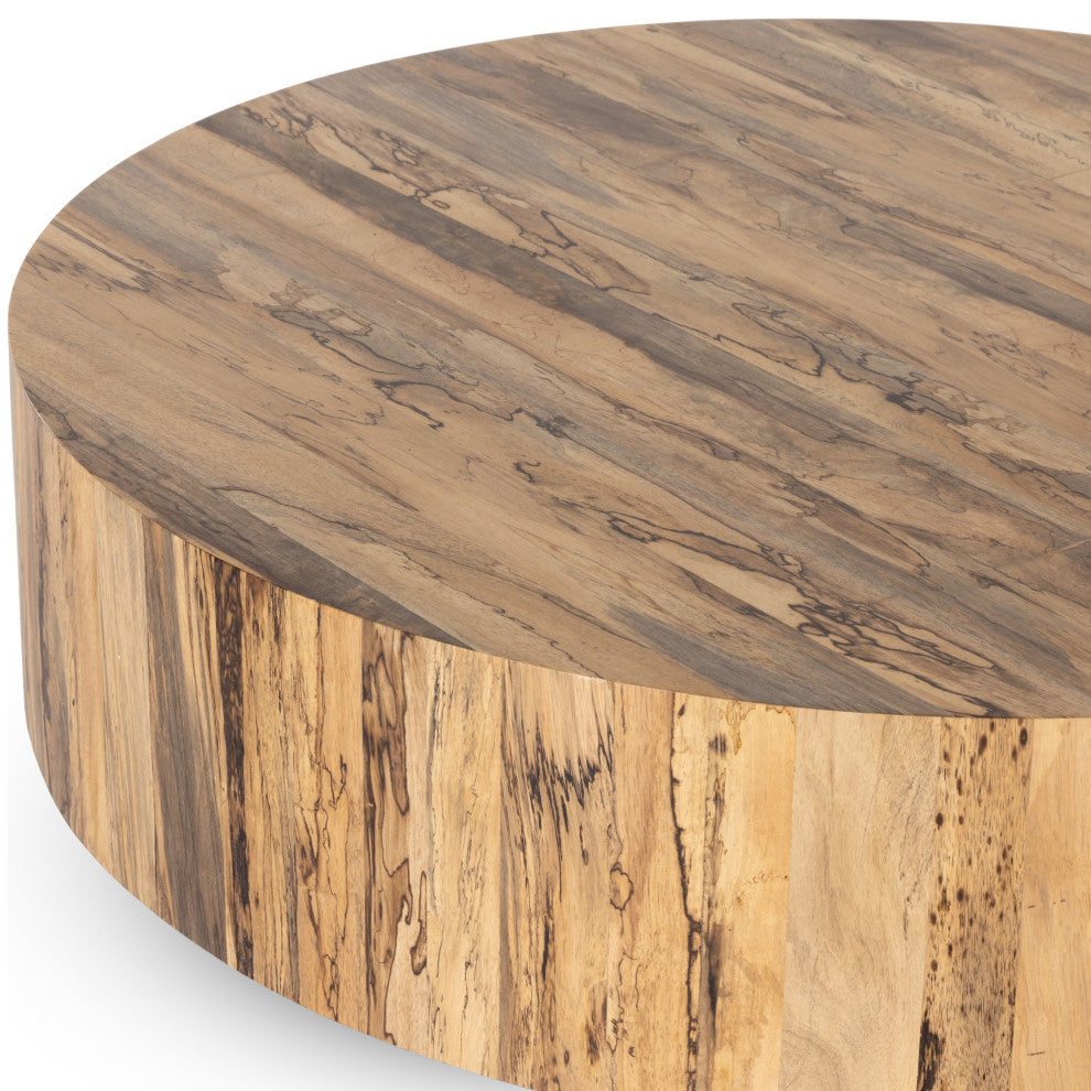 Hudson Large Coffee Table Spalted Primavera, Black Pine