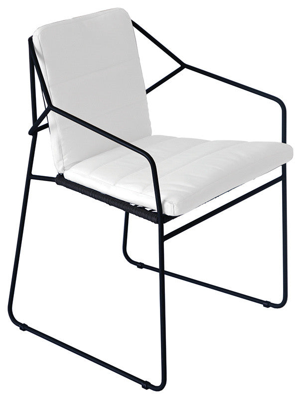 OASIQ SANDUR Armchair, Rope: Taupe, Cushions: Cayenne, Frame: Stainless Steel