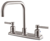 Kingston Brass 8" Centerset Kitchen Faucet, Brushed Nickel