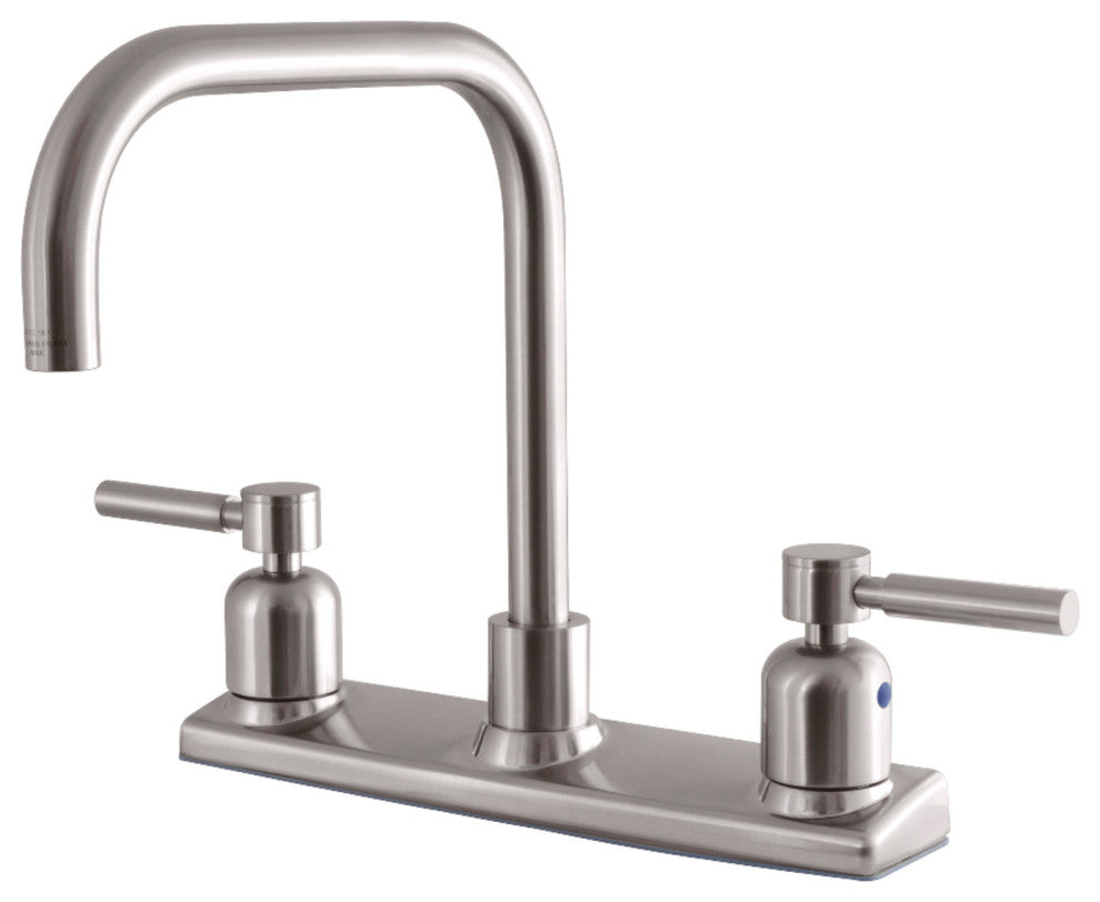 Kingston Brass 8" Centerset Kitchen Faucet, Brushed Nickel