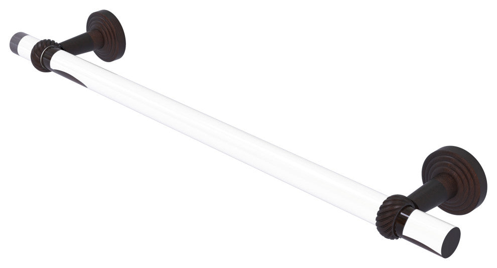Pacific Beach 24" Towel Bar with Twisted Accents, Venetian Bronze