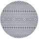 KAS Provo 5776 Ivory/Blue Natura Area Rug, 7'10" Round