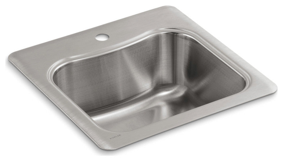 Kohler K-3363-1 Single Basin Stainless Steel Bar Sink - Stainless Steel