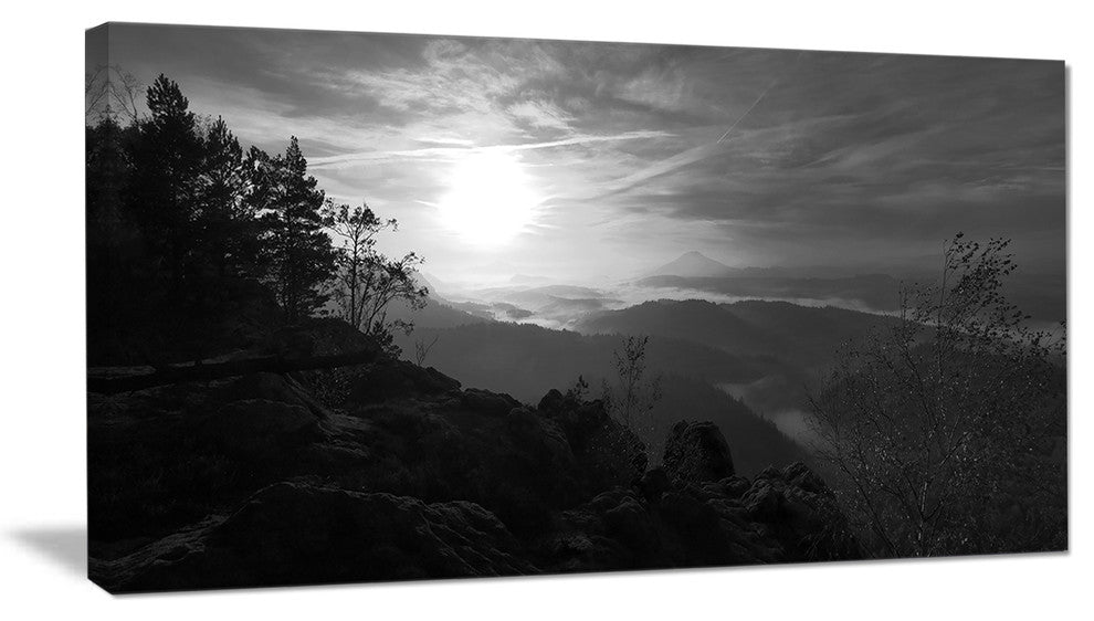 "Sandstone Peaks and Hills" Landscape Canvas Photo Print, 40"x20"