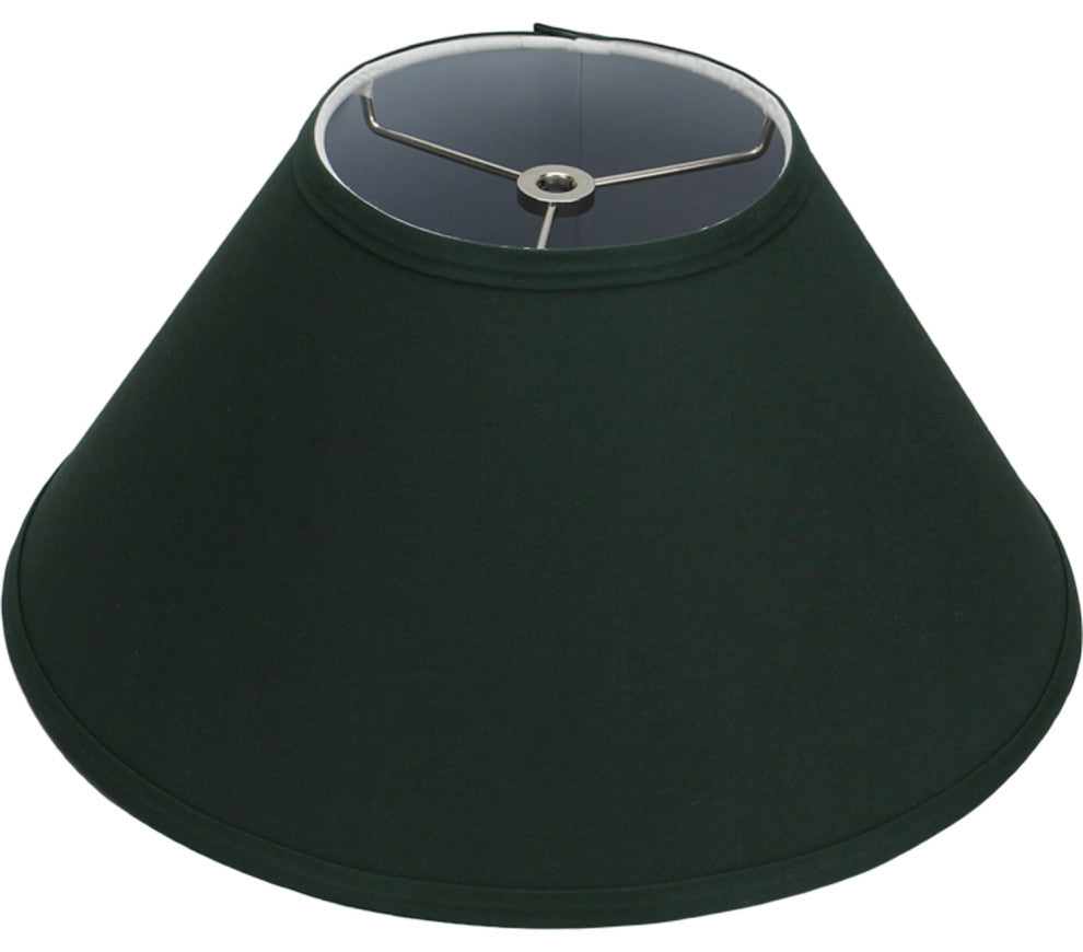 Fenchel Shades, 6"x14"x8" Spider Attachment Empire Lamp Shade, Linen Hunter Gree