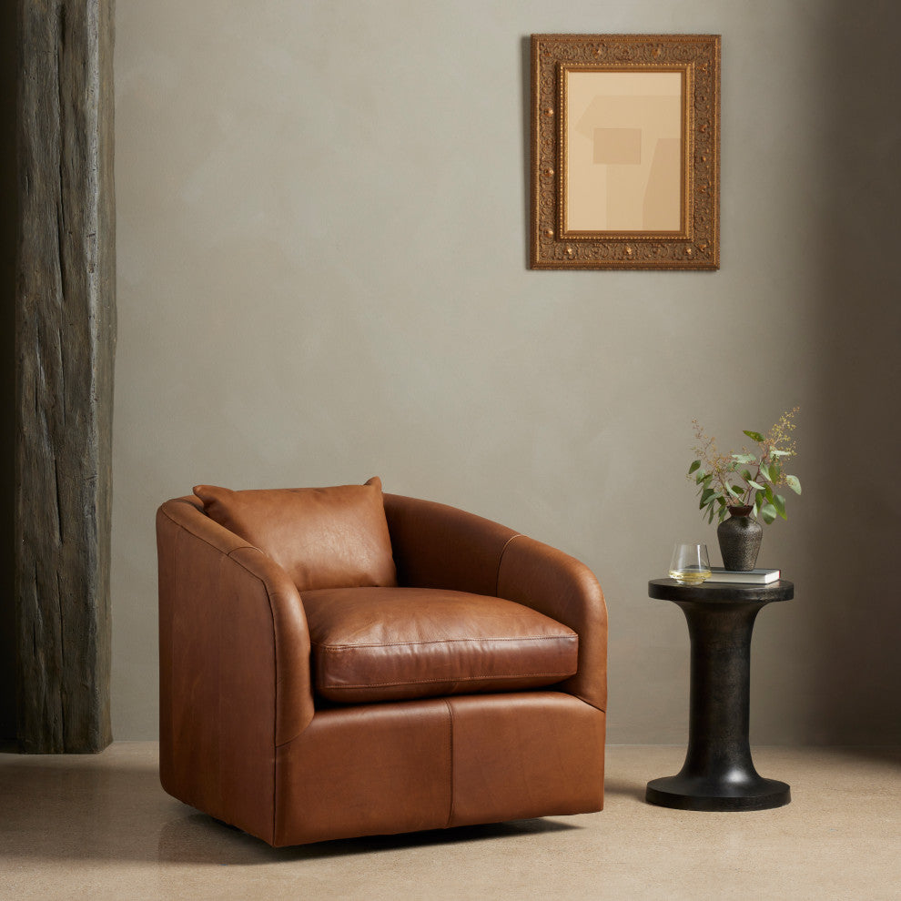 Topanga Swivel Chair-Antique Sienna