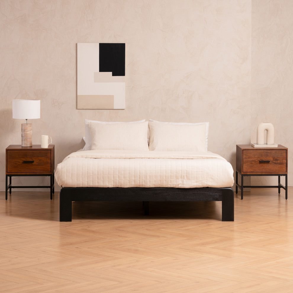 Eden Night Stand Table, Walnut