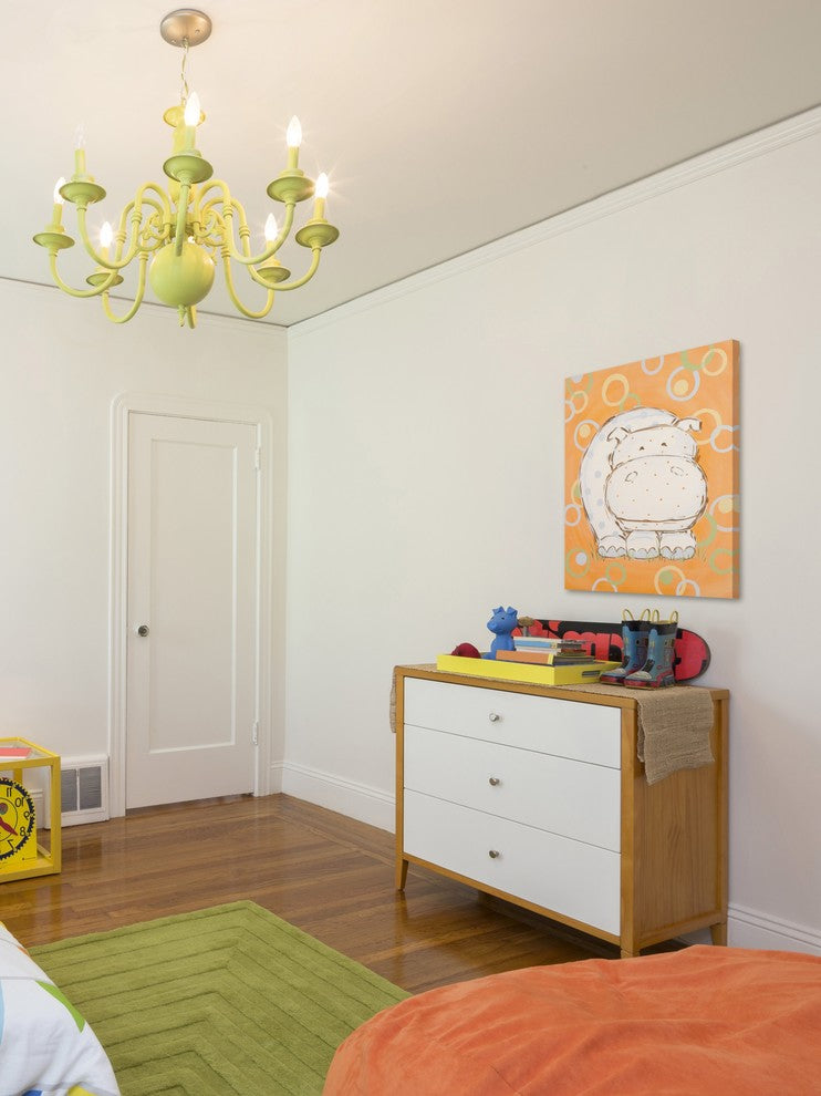 Marmont Hill, "Whimsy Hippo" by Reesa Qualia Painting on Wrapped Canvas, 40x52