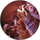 Light In Antelope Canyon, Landscape Photo Disc Metal Wall Art, 11"