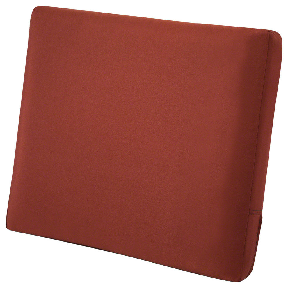 Patio Back Cushion Slip Cover and Foam-Durable Cushion, Spice, 25"x22"x4"