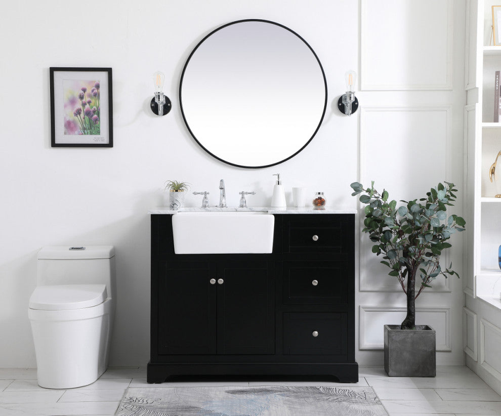 Home Living 22" Farmhouse Black-Light Bathroom Vanity